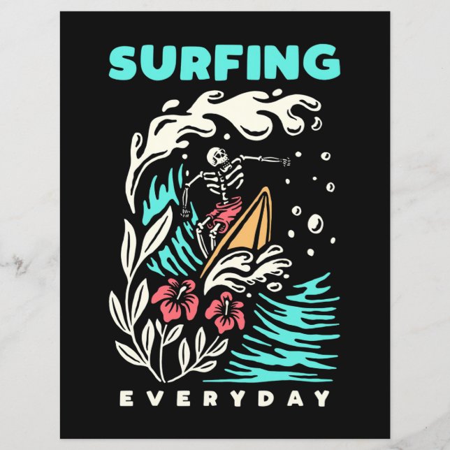 Lámina Surfing Everyday (Anverso)