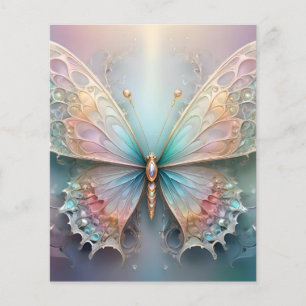 Lámina Susurros de color: Sueño de mariposa fractal paste