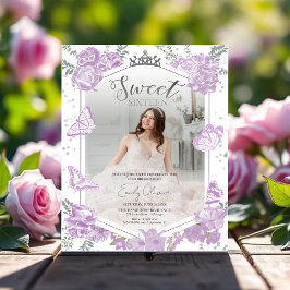 Lámina Sweet 16 Budget Photo Invitation Butterfly