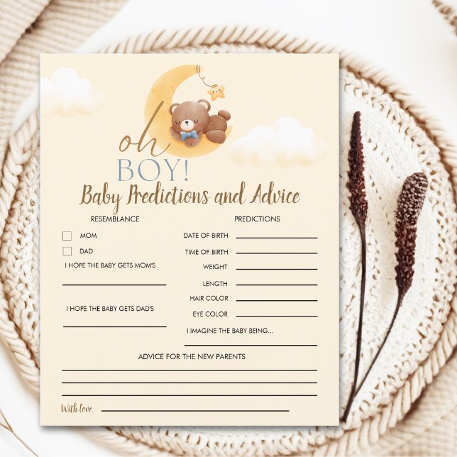 Lámina Sweet Baby Boy Teddy Bear Baby shower boy (Subido por el creador)