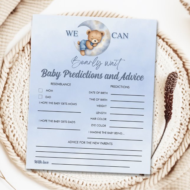 Lámina Sweet Baby Boy Teddy Bear Baby shower boy (Subido por el creador)