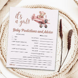 Lámina Sweet Baby Girl, Pink Bear Bash