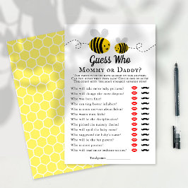 Lámina Sweet Little Honey Bee Baby Shower Adivina Quién J