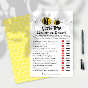 Lámina Sweet Little Honey Bee Baby Shower Adivina Quién J