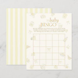 Lámina Sweet Little Lemon Baby Shower Bingo Game