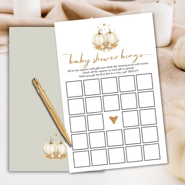Lámina Sweet Little Pumpkins Twin Baby Shower Bingo Game (Subido por el creador)