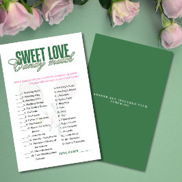 Lámina Sweet Love Candy Match Bridal Shower Game 
