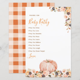 Lámina Sweet Pumpkin Rustic Floral Love Prayers for Baby