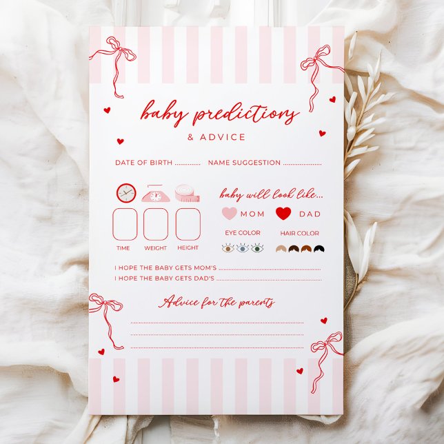 Lámina Sweetheart Baby Shower Prediction & Advice Game (Subido por el creador)