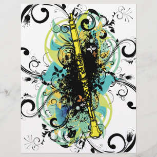 Lámina Swirl Grunge Clarinet