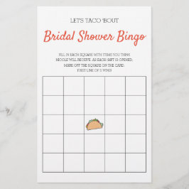 Lámina Taco 'Bout Bridal Shower Bingo Juego
