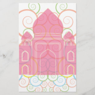 Lámina Taj Mahal rosado