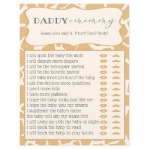 Tan Baby Giraffe Juego De Baby Shower Que Lo Dijo