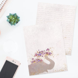 Lámina Tan Elephant Dreamy Boho Moda Papel de reserva de 