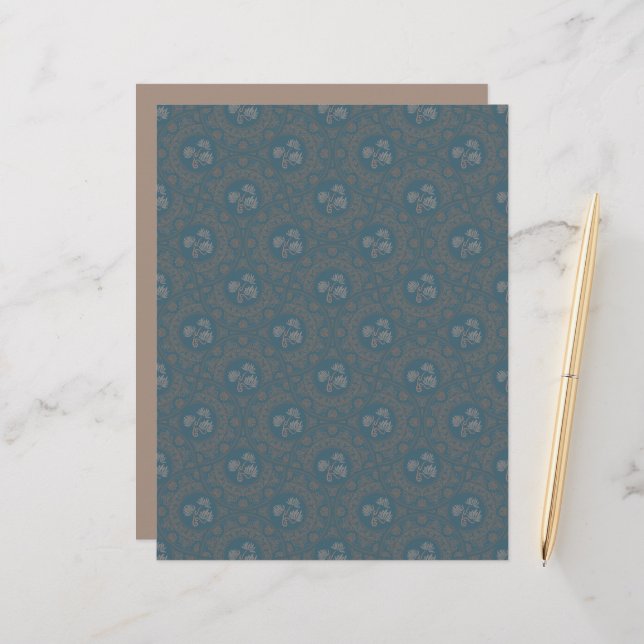 Lámina Tapiz Rococo Mandala Art Deco Scrapbook (Anverso/Reverso In Situ)