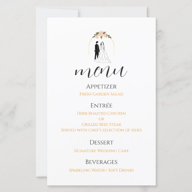 Lámina tarjeta+de+programa+de+boda guía+de+ceremonia+míni (Anverso)