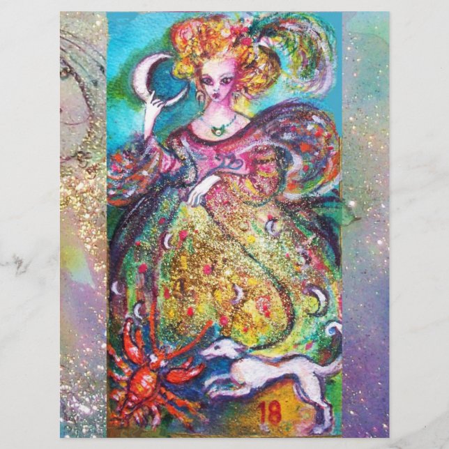 LÁMINA TAROS DE LAS SOMBRAS PERDIDAS / LA DAMA DE LA LUNA (Anverso)