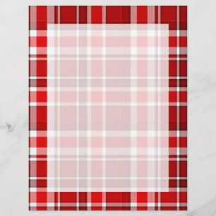 Lámina Tartán blanco rojo