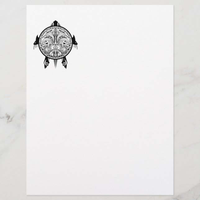 Lámina Tatuaje del Escudo de tortugas tribales (Anverso)