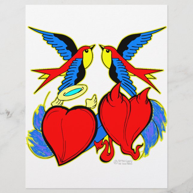 Lámina Tatuaje para tragos y corazones (Anverso)