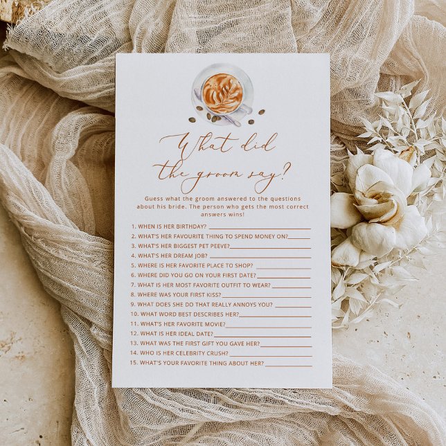 Lámina taza de café ¿Qué dijo el novio de la ducha de nov (Subido por el creador)