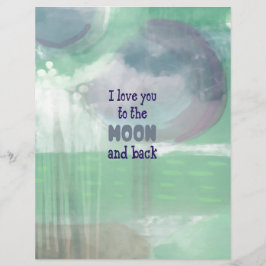 Lámina Te amo a la luna y atrás