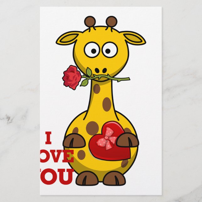 Lámina te amo, giraffe (Anverso)