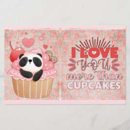 Lámina Te Amo Más Que Pasteles Panda Valentines