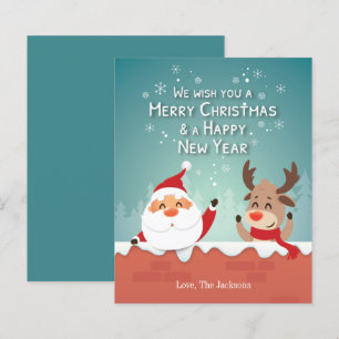 Lámina Te Deseamos Un Feliz Santa Personalizado De Navida