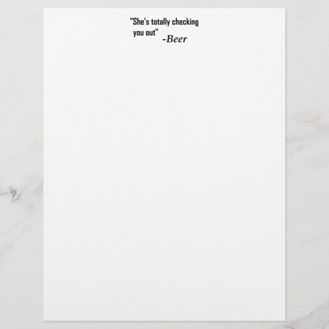 Lámina "Te está echando completamente de menos" - Cerveza (Anverso)