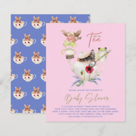 Lámina Té Fiesta Baby Invitaciones A Ducha De Té Cuto Pot