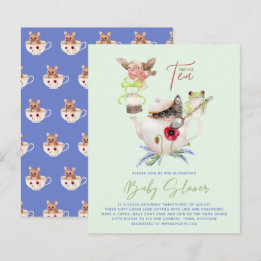 Lámina Té Fiesta Baby Invitaciones A Ducha De Té Cuto Pot
