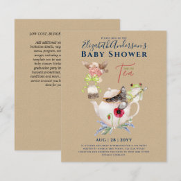Lámina Té Fiesta Baby Invitaciones A Ducha De Té Cuto Pot