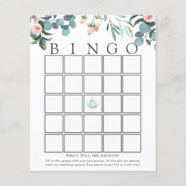 Lámina Tea Time Baby Bingo Game Card