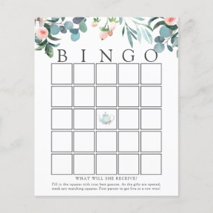 Lámina Tea Time Baby Bingo Game Card