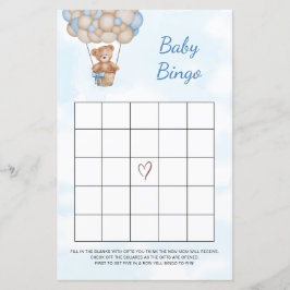 Lámina Teddy Bear Baby Bingo Game