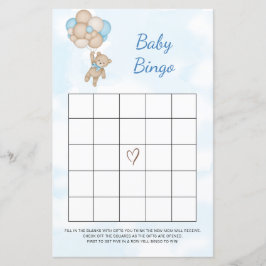 Lámina Teddy Bear Baby Bingo Game