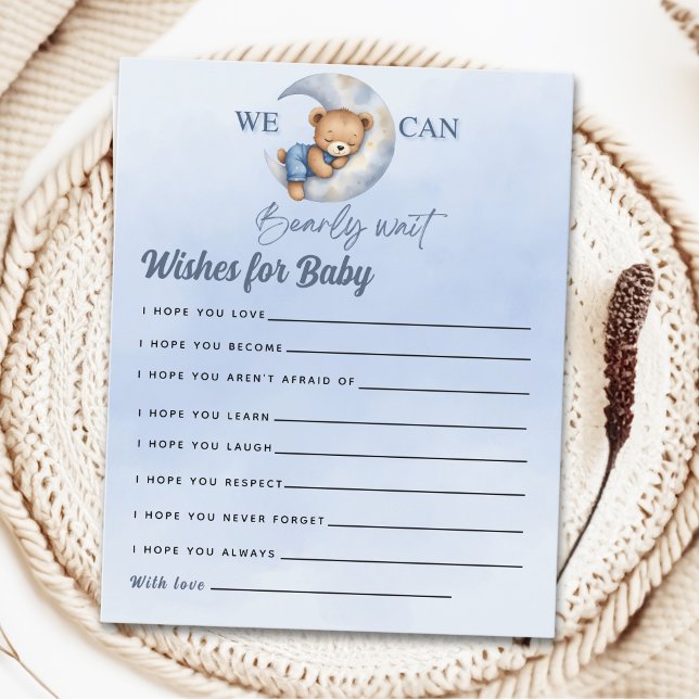 Lámina Teddy Bear Baby shower boy (Subido por el creador)