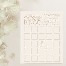 Lámina Teddy Bear Baby Shower Gifts Bingo Game