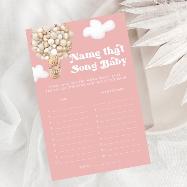 Lámina Teddy Bear Balloon Ese Juego De Baby Shower Chica  (Subido por el creador)