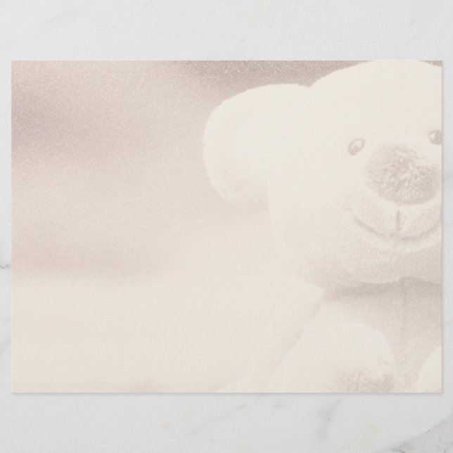 Lámina Teddy Bear Blank Scrapbook Background Paper (Anverso)