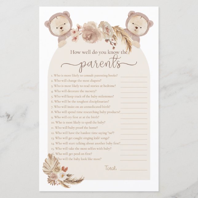 Lámina Teddy Bear gemelos que conoce a sus padres como un (Anverso)