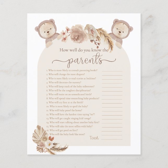 Lámina Teddy Bear gemelos que conoce a sus padres como un (Anverso)