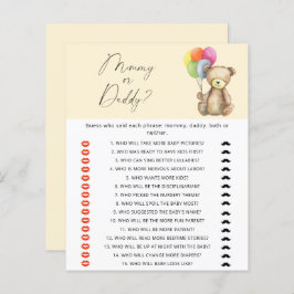 Lámina Teddy Bear - juego de ducha para bebé de mamá o pa