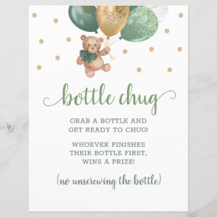 Lámina Teddy Bear Sage Green Botella Chug Juego