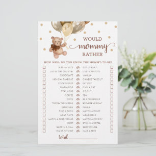 Lámina Teddy Bear Sería Mami Más Bien Baby Shower