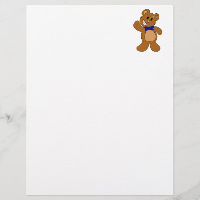 Lámina Teddy Bear Waving (Anverso)