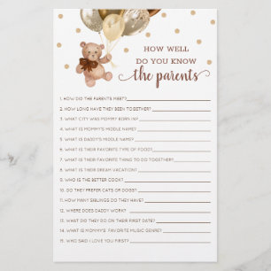 Lámina Teddy Osa Lo Bien Que Conoces El Juego De Los Padr