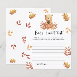 Lámina Teddy y Calabaza - Lista de deseos del bebé