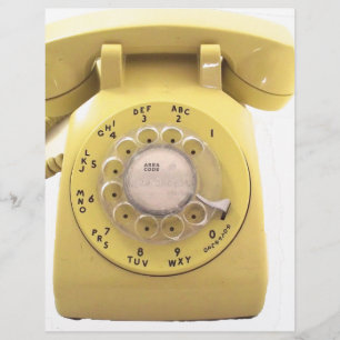 Lámina Teléfono rotario amarillo